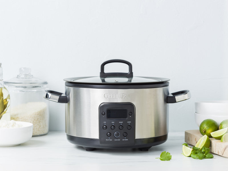 GreenPan Bistro Slow Cooker 3.7L PFAS Free - Stainless Steel