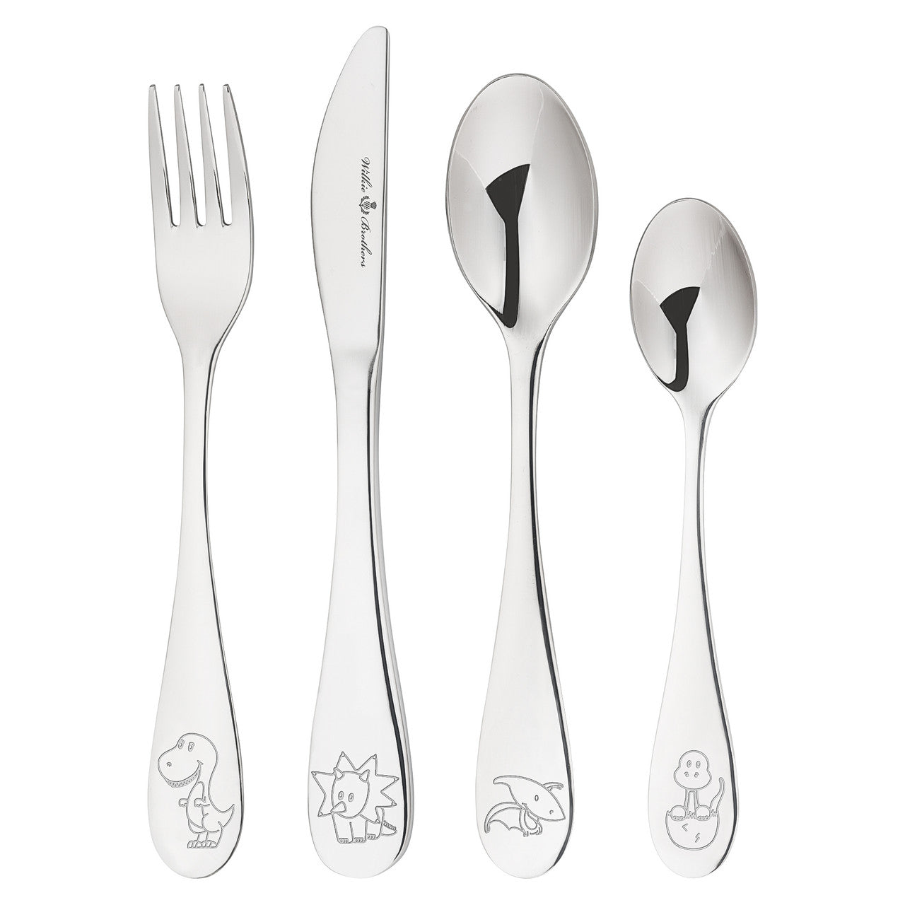 Wilkie Brothers 4 Piece Children's Cutlery Set - Dinosaur image 0