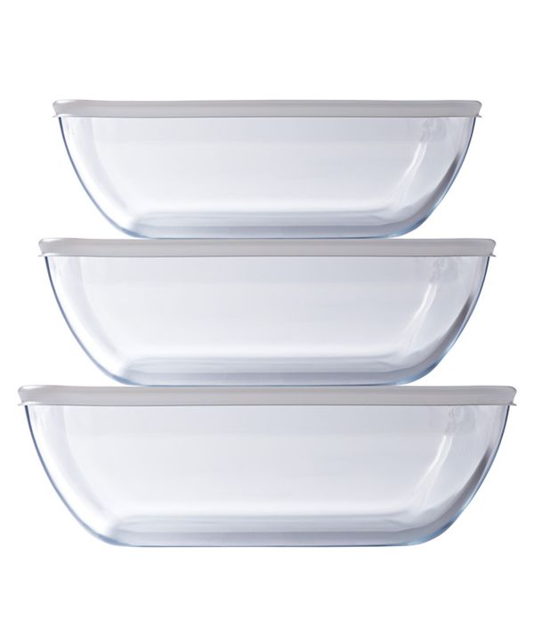O cuisine 6 Piece Storage Set (3 Dishes + 3 Lids) image 1