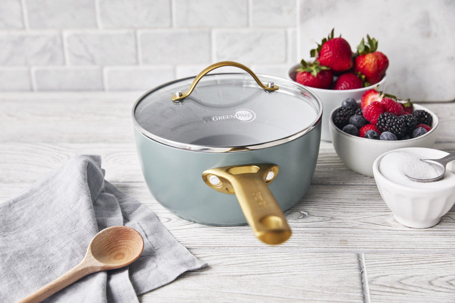 GreenPan Padova Smokey Blue Covered Saucepan 18cm / 2.01L image 4