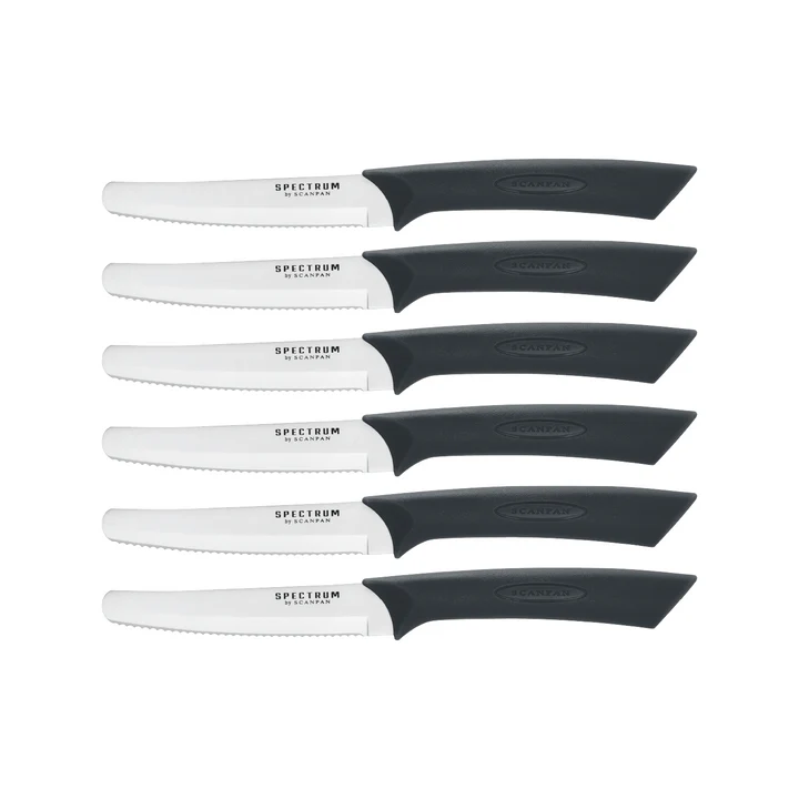 Scanpan Spectrum Steak Knife 6 Piece Set 10cm - Black image 0