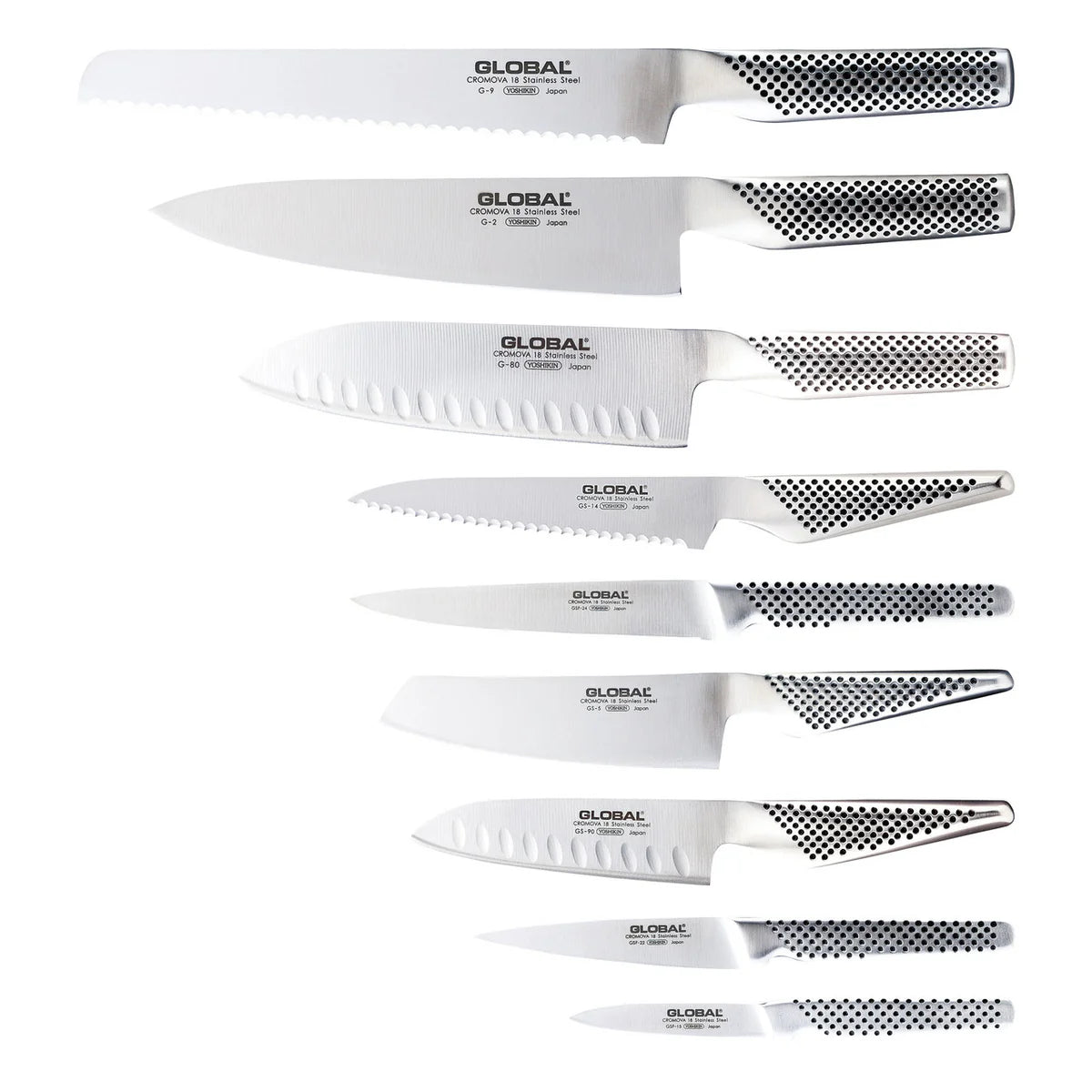 GLOBAL Ikasu X 10 Piece Knife Block Set image 0