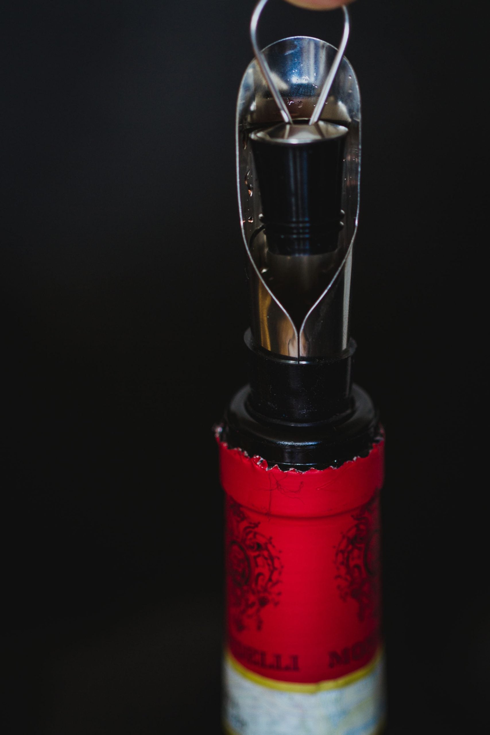 BarCraft Stainless Steel Wine Pourer with Stopper image 2
