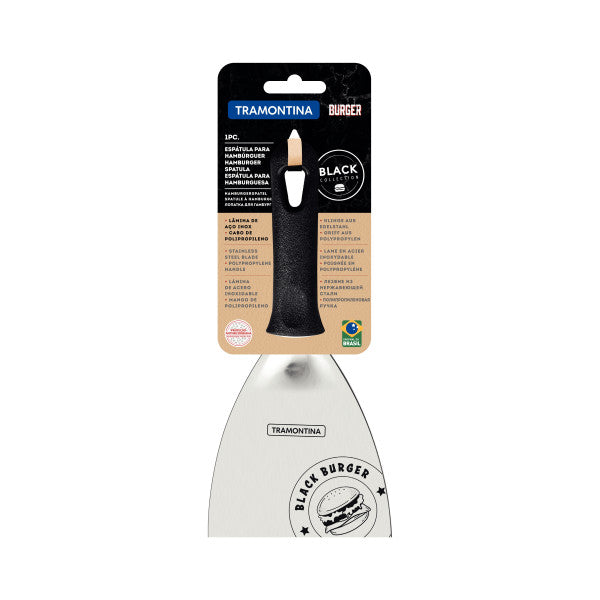 Tramontina Churrasco Black Barbecue Burger Spatula 4", 11cm image 1