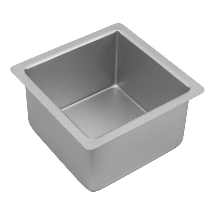 Bakemaster Silver Anodised Square Deep Cake Pan 15 x 10cm image 0