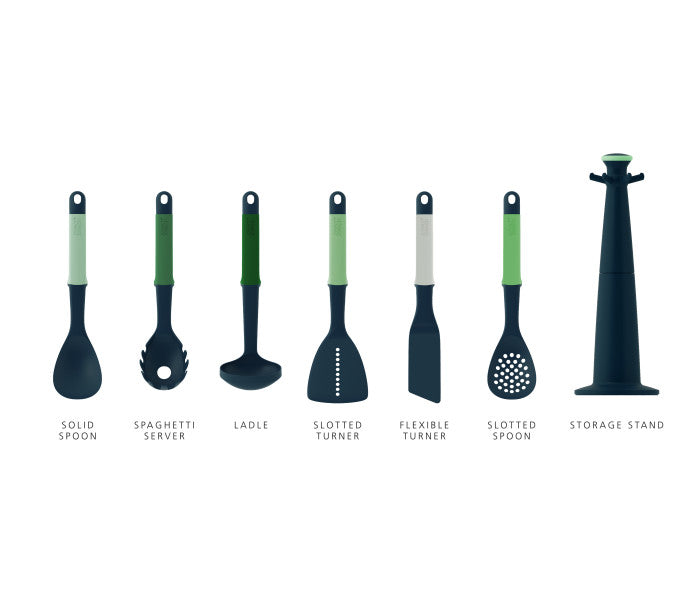 Joseph Joseph 6 Piece Utensil Carousel Sage image 2