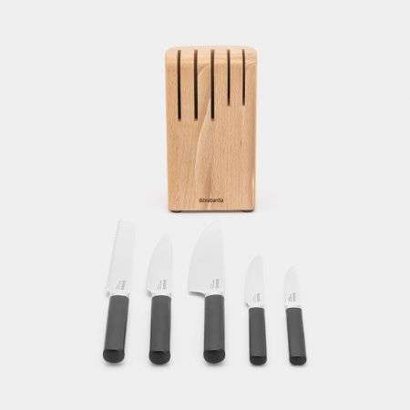 Brabantia Knife Block Plus Knives Wood - Profile image 2