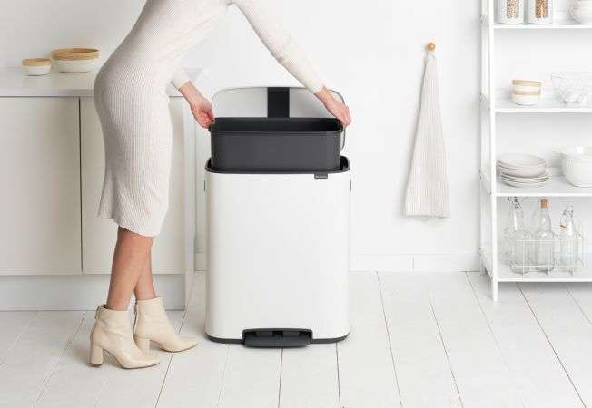 Brabantia Bo Pedal Bin 60 Litre - White image 1