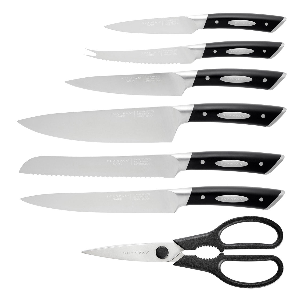 Scanpan Classic 8 Piece Eclipse Knife Block Set image 1