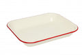 Wiltshire Enamel Baking Dish with red rim 34cm image 0