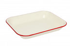 Wiltshire Enamel Baking Dish with red rim 34cm image 0