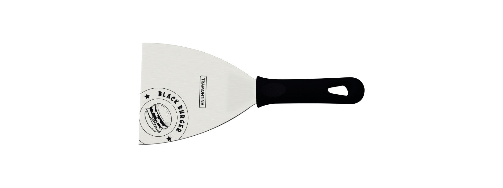 Tramontina Churrasco Black Barbecue Burger Spatula 4", 11cm image 0