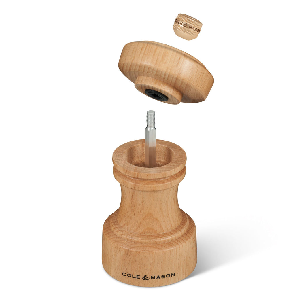 Cole & Mason Hoxton Natural Beech Salt Mill 104mm image 1