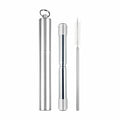 Avanti Telescopic Straw Wiith Silicone Tip - Silver image 0