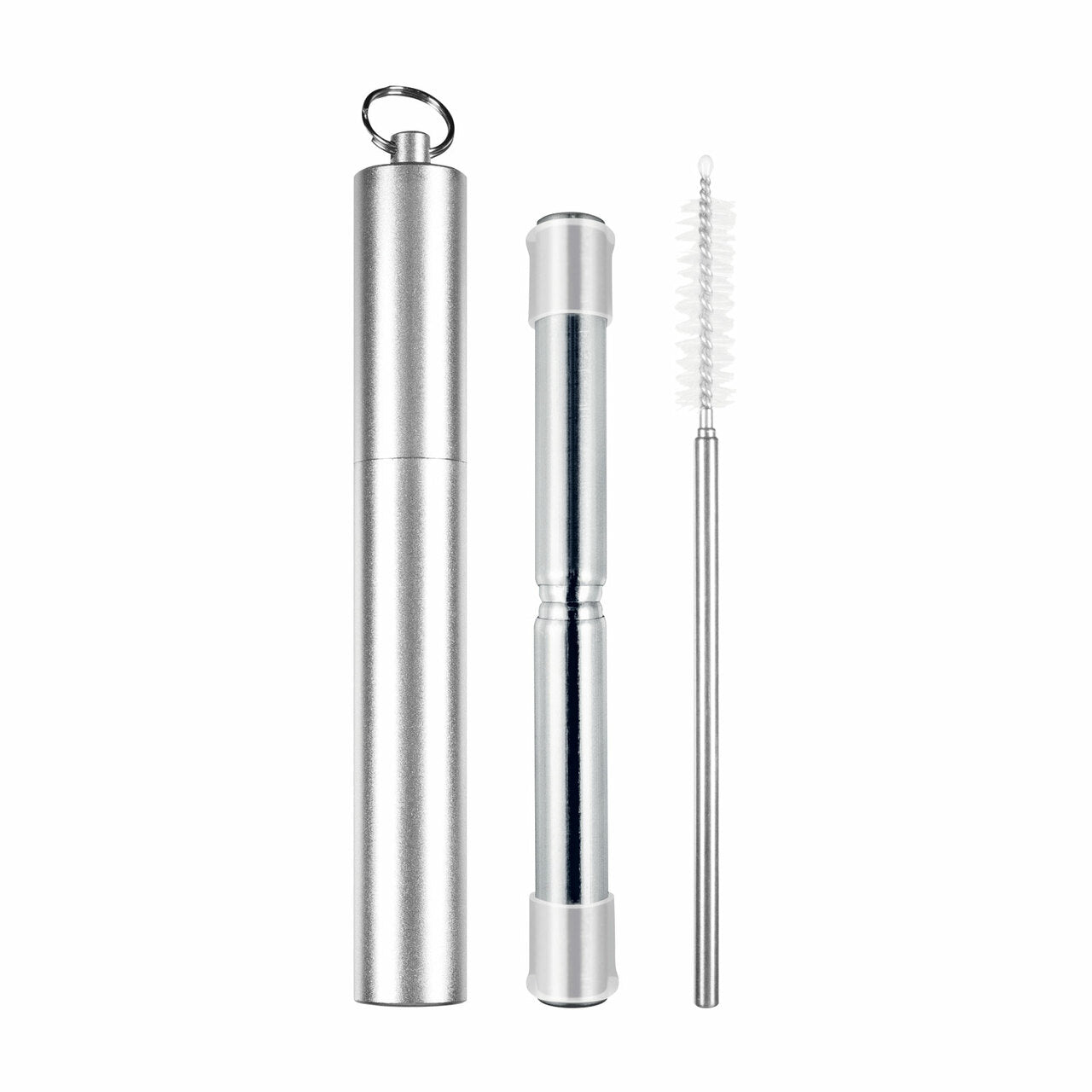 Avanti Telescopic Straw Wiith Silicone Tip - Silver image 0