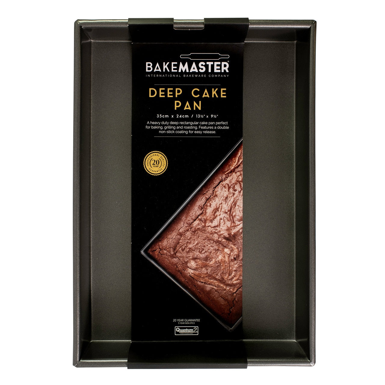 Bakemaster Rectangular Deep Cake Pan, 35 X 24 X 5Cm - Non-Stick image 2