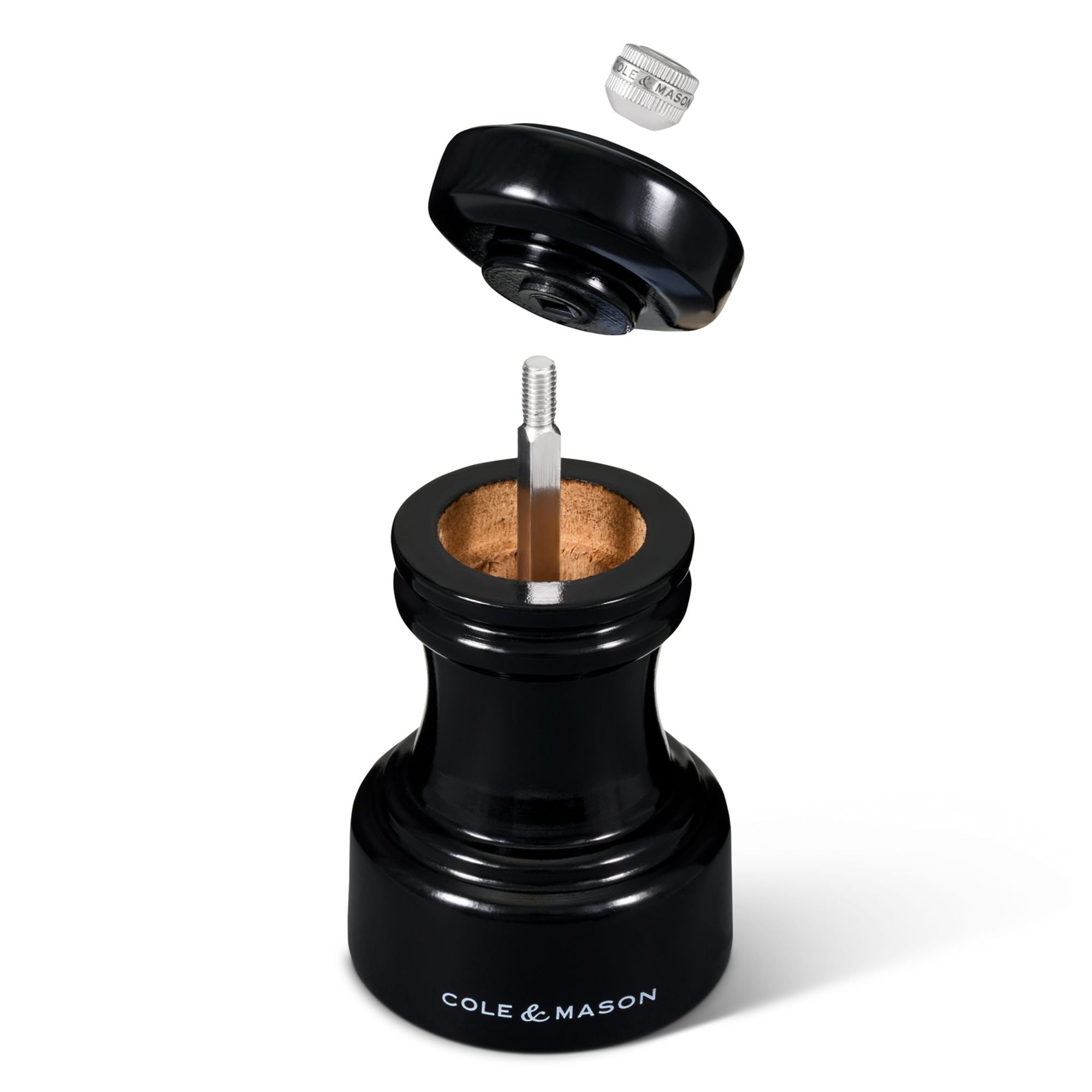 Cole & Mason Hoxton Black Gloss Pepper Mill 104mm image 1