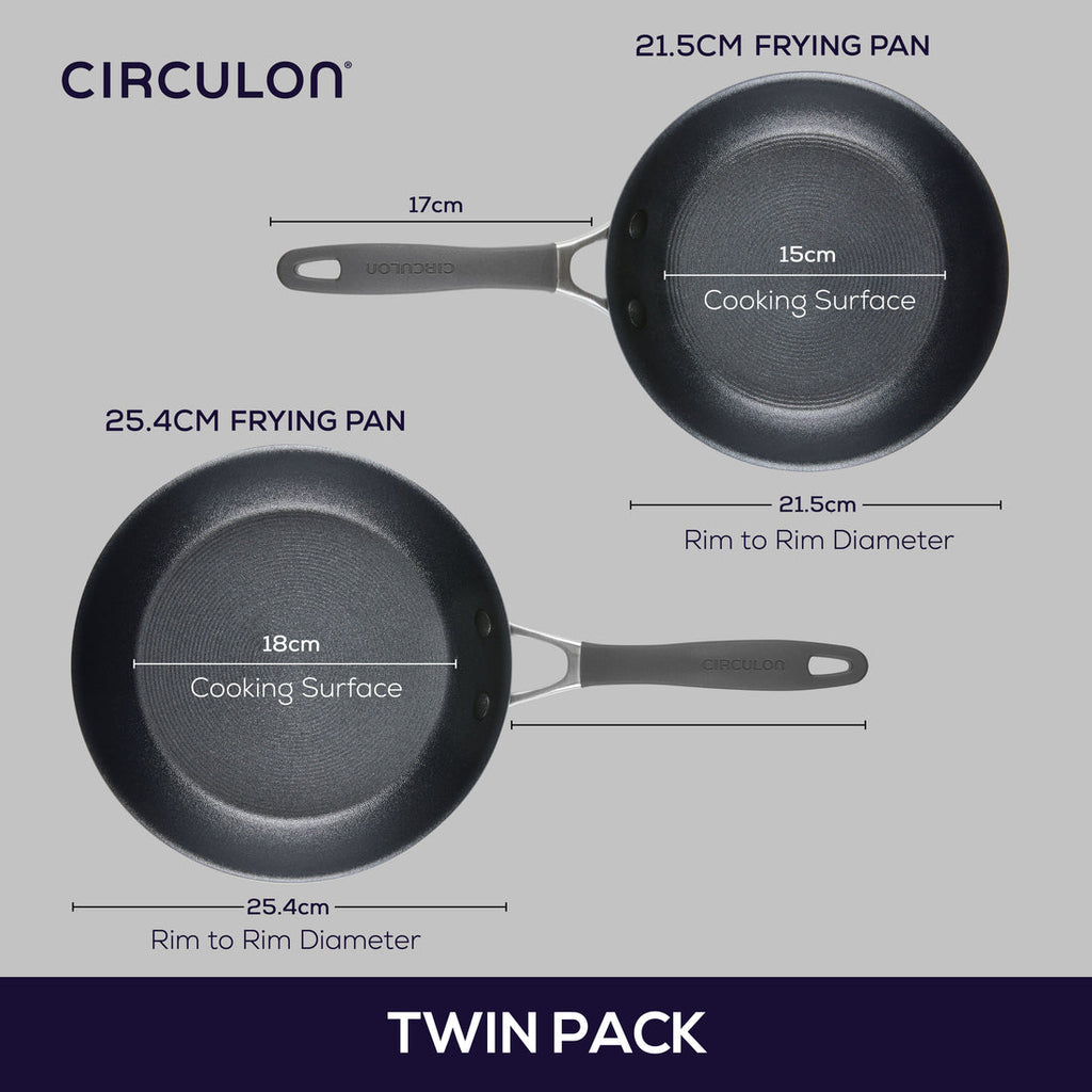 Circulon ScratchDefense A1 Nonstick Induction Skillet Twin Pack 21.5/25.4cm image 7
