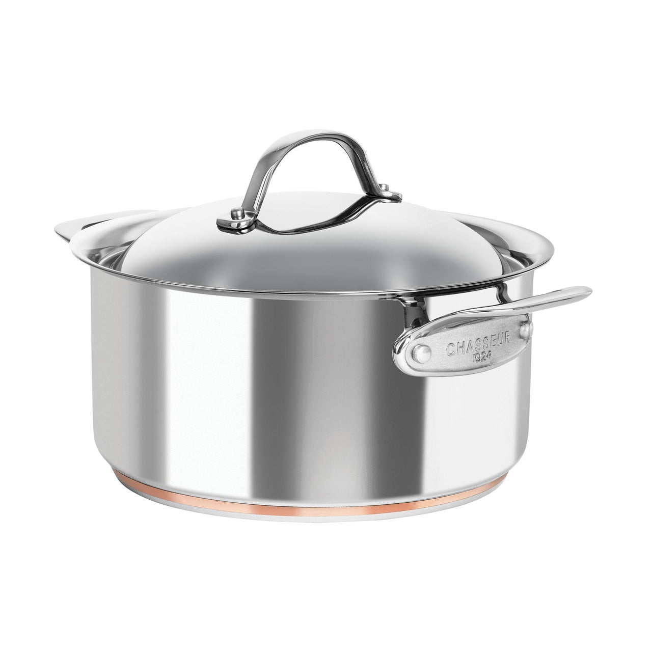 Chasseur Le Cuivre 24 x 11.5cm/5.2L Casserole with Lid image 0