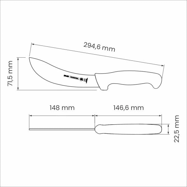 Tramontina Professional Master Black Bloodletting Knife 6", 15cm image 2