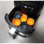 Bakemaster Silicone Baking Cups Set of 12 7 x 4cm Orange/Grey image 1