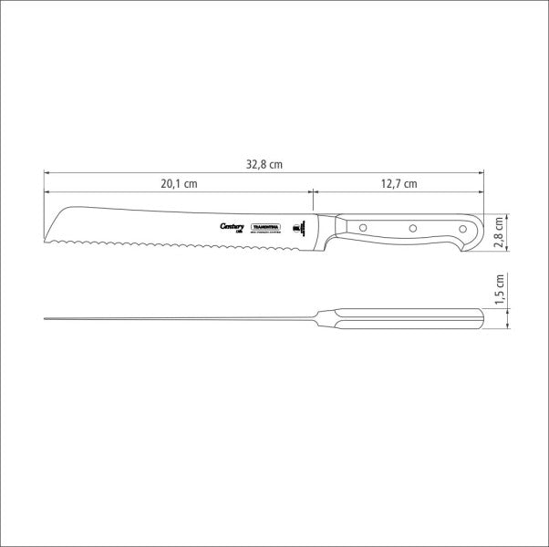 Tramontina Century Forged Bread Knife 8", 20cm image 3