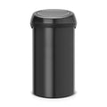 TOUCH BIN, 60L, MATT BLACK  FINGERPRINT PROOF  w/MATT BLACK LID image 0