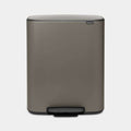Brabantia Bo Pedal Bin 2 X 30 Litre - Platinum image 0