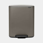 Brabantia Bo Pedal Bin 2 X 30 Litre - Platinum image 0