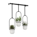 Umbra Triflora Hanging Planter - White-Black image 0