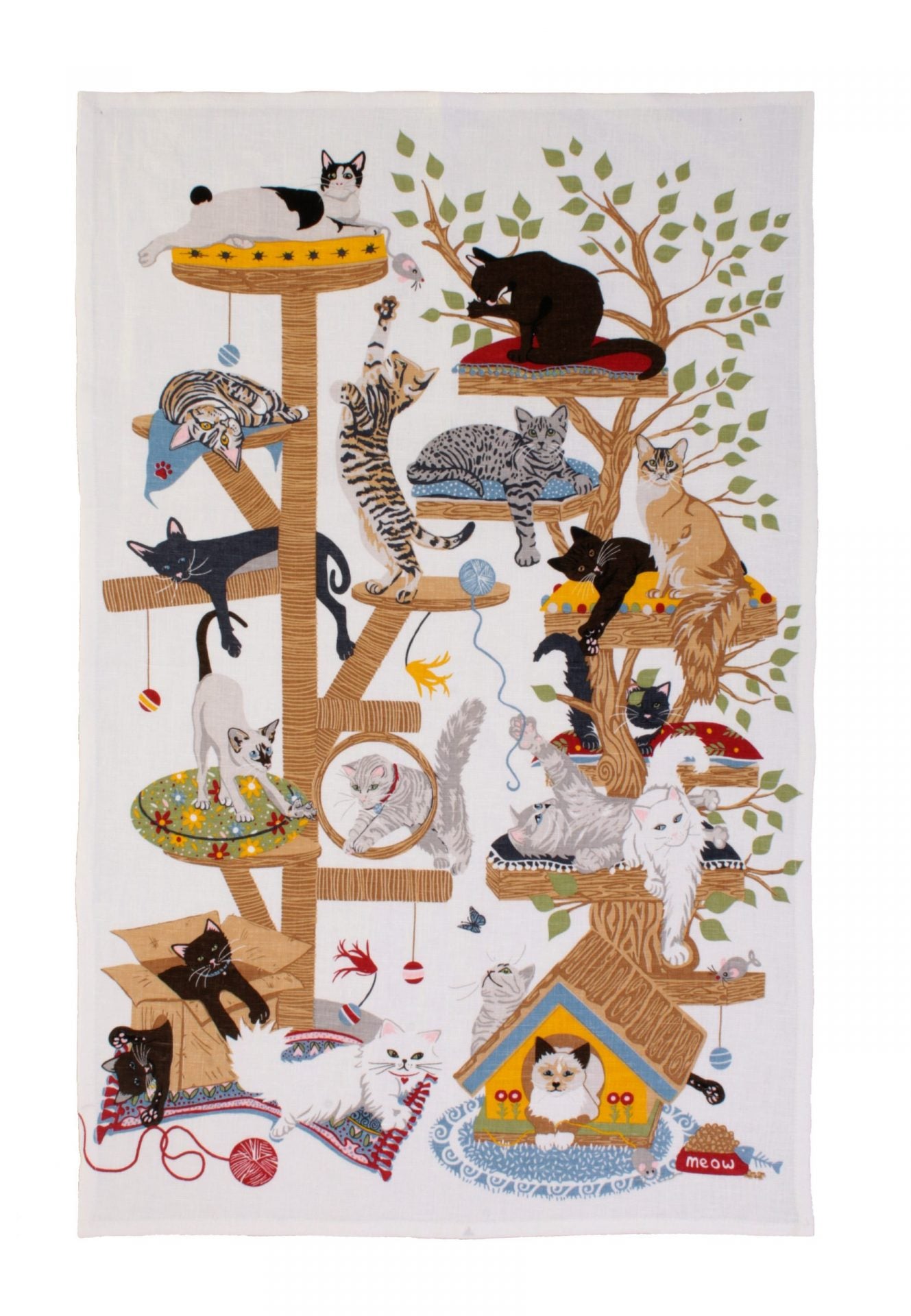 Ulster Weavers Cotton Tea Towel Moggie Mayhem image 0
