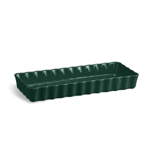 Emile Henry Slim Rectangular Tart Dish - Cedar