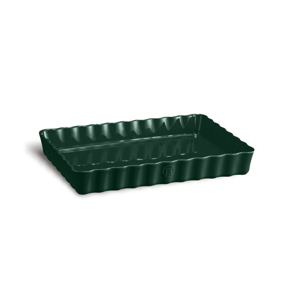 Emile Henry Deep Rectangular Tart Dish - Cedar