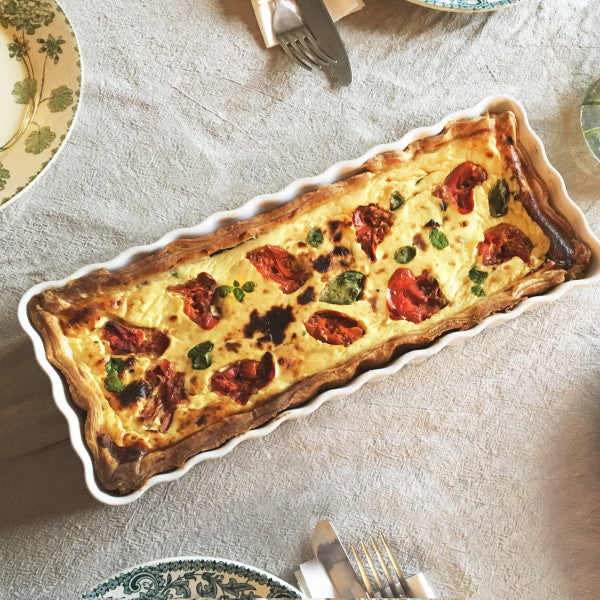 Emile Henry Slim Rectangular Tart Dish - Flour