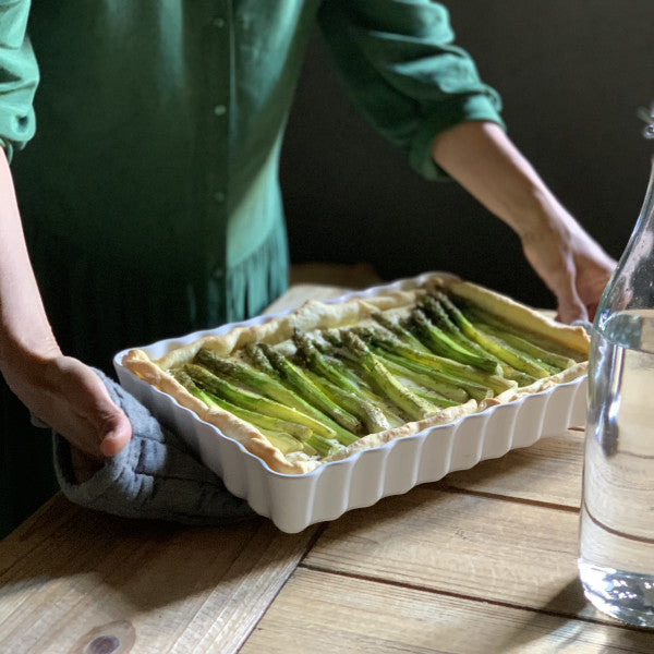 Emile Henry Deep Rectangular Tart Dish - Flour
