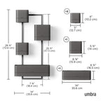 Umbra Cubiko Wall Planter - Black image 2