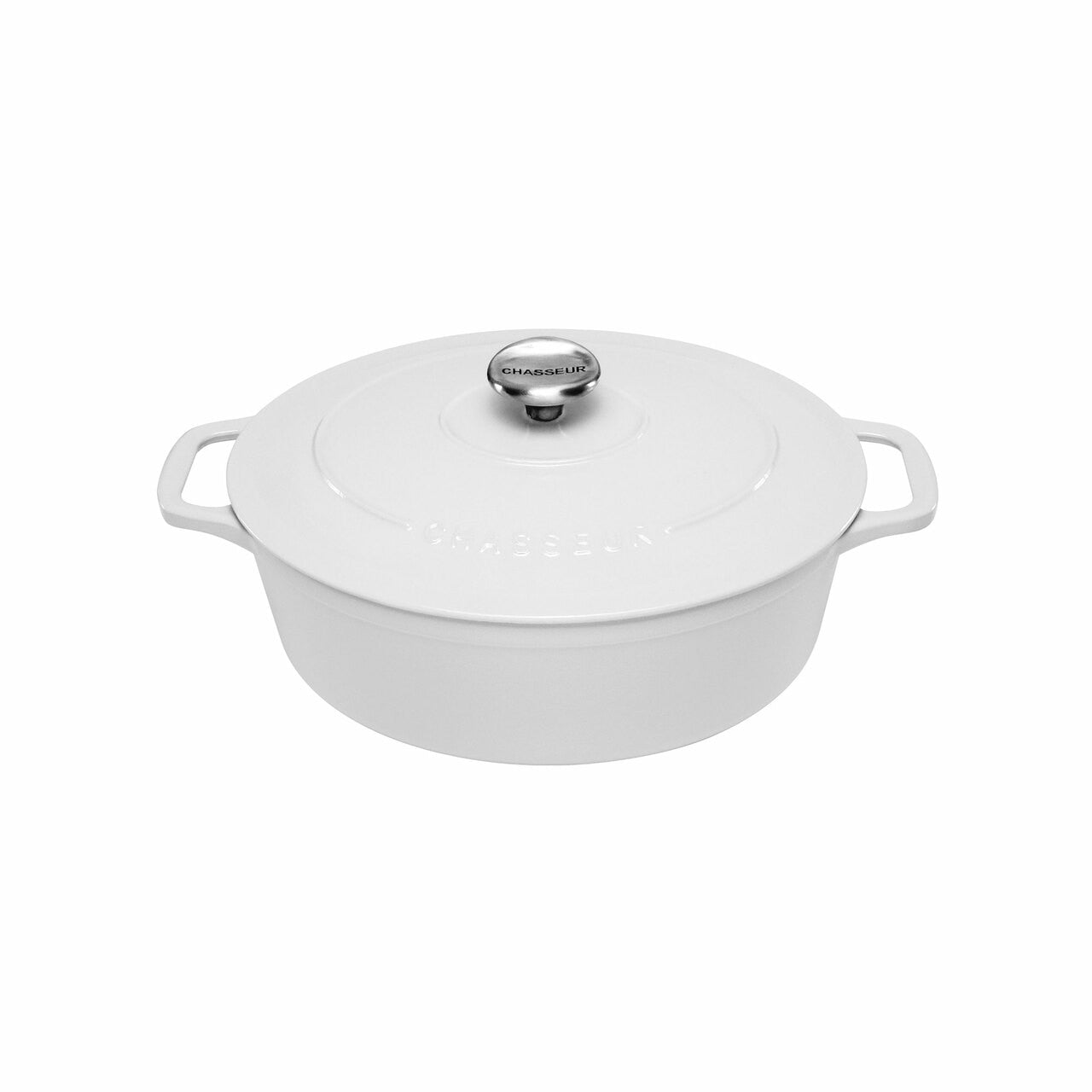 Chasseur Oval French Oven 27cm/4L Brilliant White image 0