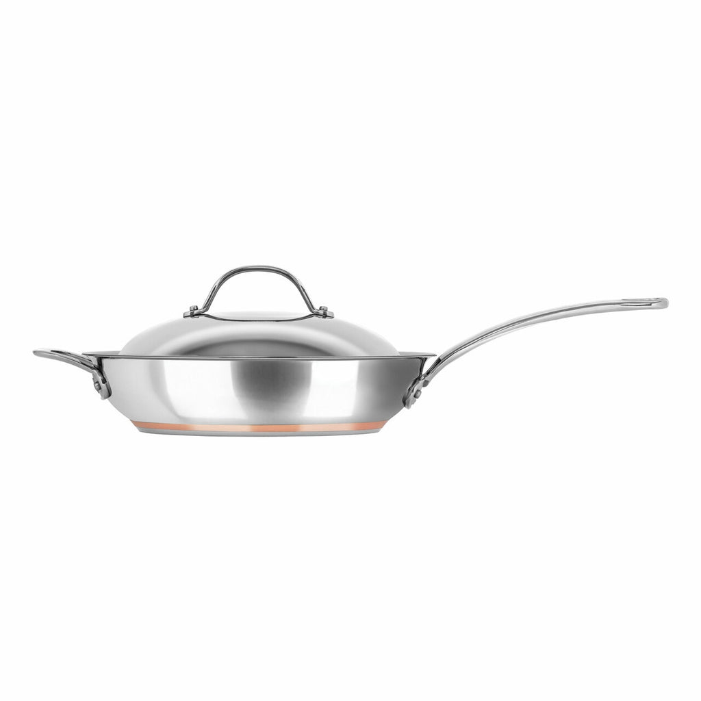 Chasseur Le Cuivre 28 x 6.5cm Saute Pan with Lid and Helper Handle image 1
