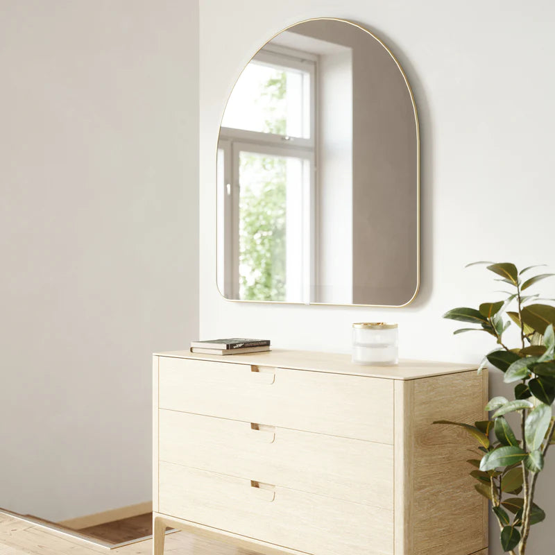 Umbra Arched 34x36" Mirror - Brass image 1