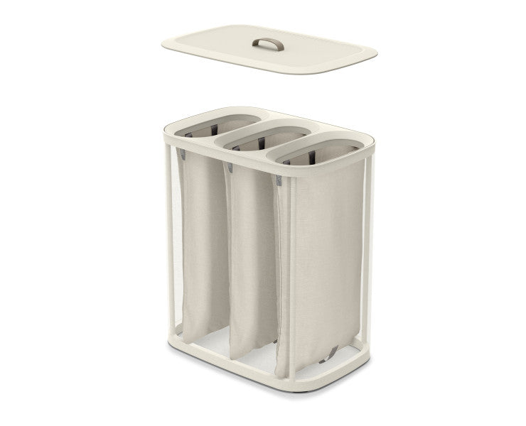 Joseph Joseph Tota Trio 90L Laundry Separation Basket - Ecru image 3