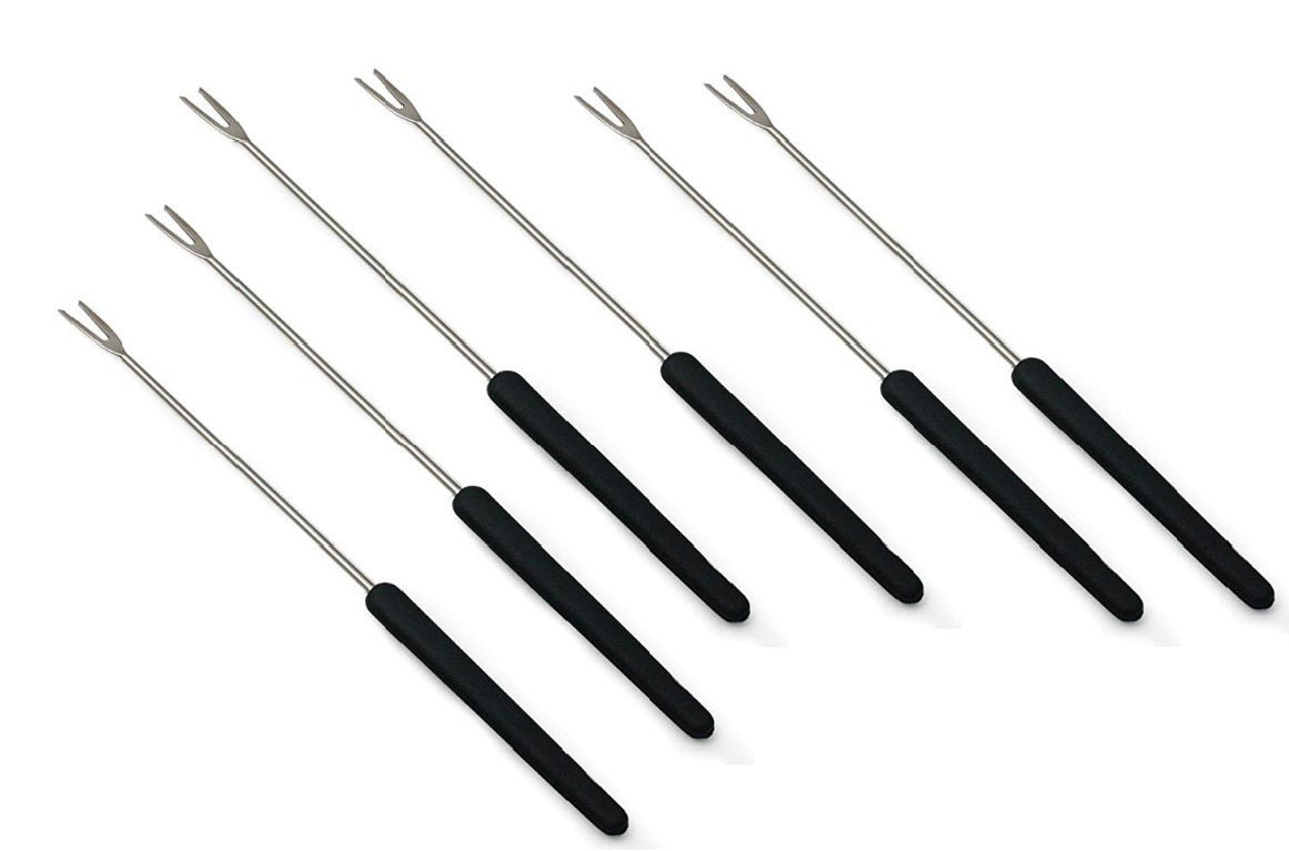 SWISSMAR MEAT FONDUE FORKS SET OF 6 BLACK image 0