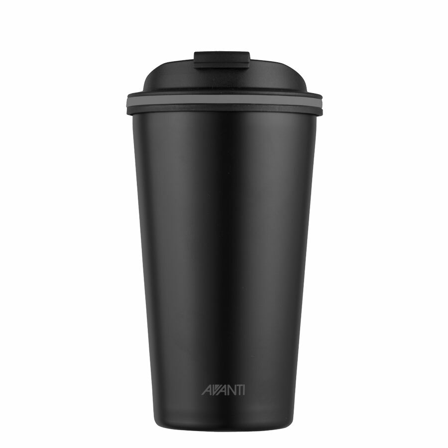 Avanti Go Cup Double W Insulated Cup, 410Ml, Stainless Steel / Pp / Silicone - Black image 0