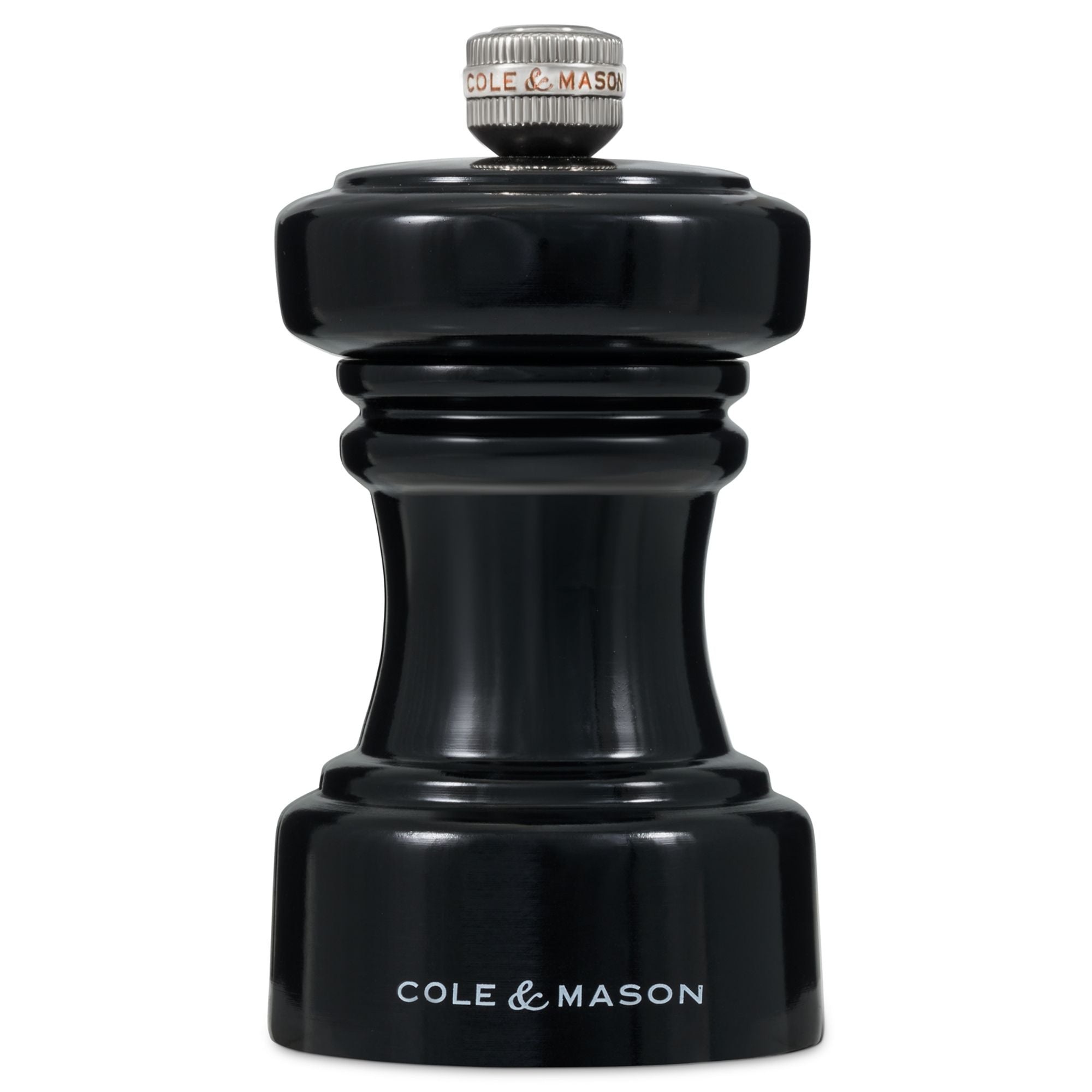Cole & Mason Hoxton Black Gloss Salt Mill 104mm image 0