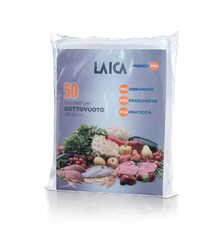 LAICA REUSABLE VACUUM BAGS 28CM X 36CM PACK OF 50 image 0