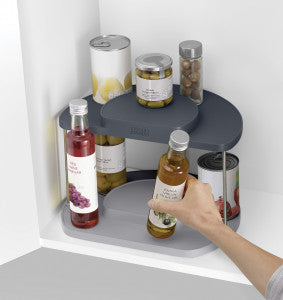 Joseph Joseph CupboardStore 2-tier Rotating Organiser - Grey image 3