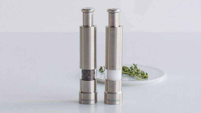 Brabantia Salt And Pepper Crushers Set - Matt Steel image 1