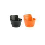 Bakemaster Silicone Baking Cups Set of 12 7 x 4cm Orange/Grey image 0