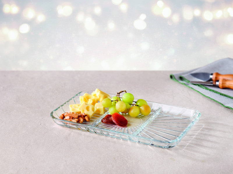 Pasabahce Elegant Divided Rectangle Plate 28x16.5cm image 1