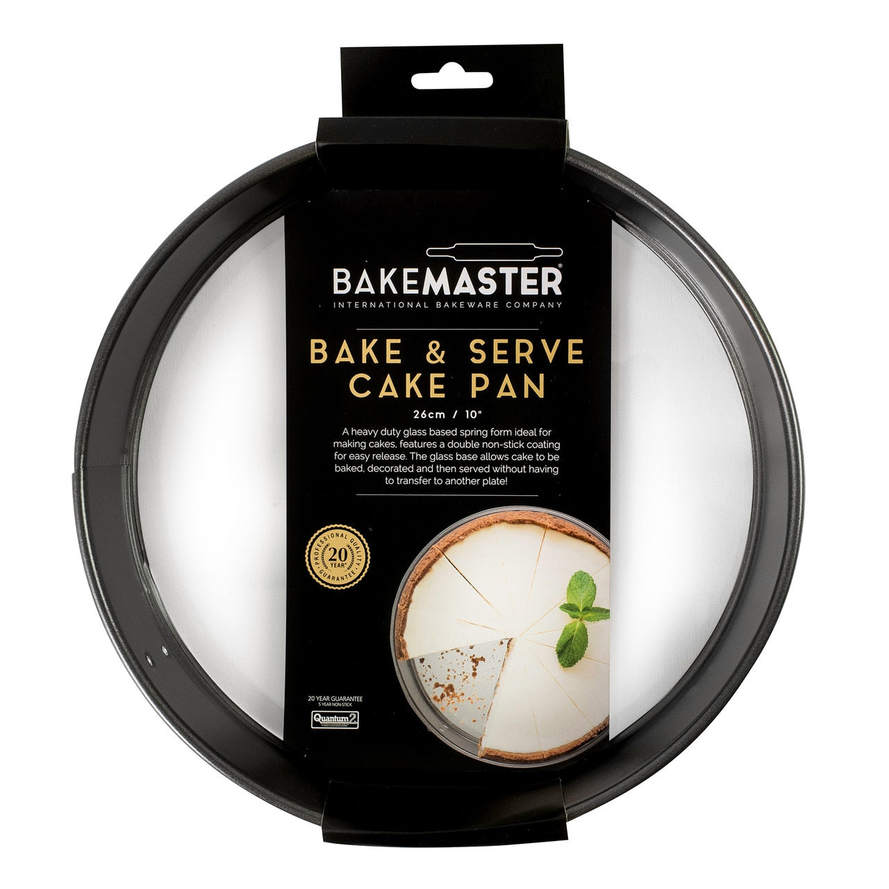 Bakemaster Springform Rnd Cake Pan With Glass Base, 26X 7Cm - Non-Stick image 2
