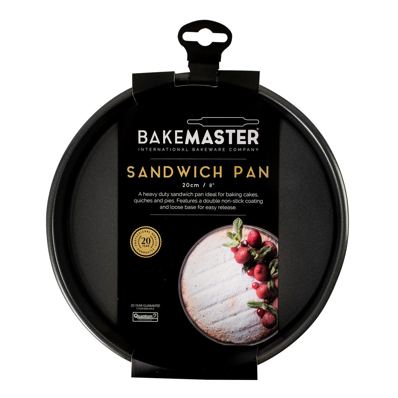 Bakemaster Loose Base Rnd Sandwich Pan 20? x 3.5cm - Non-stick image 2